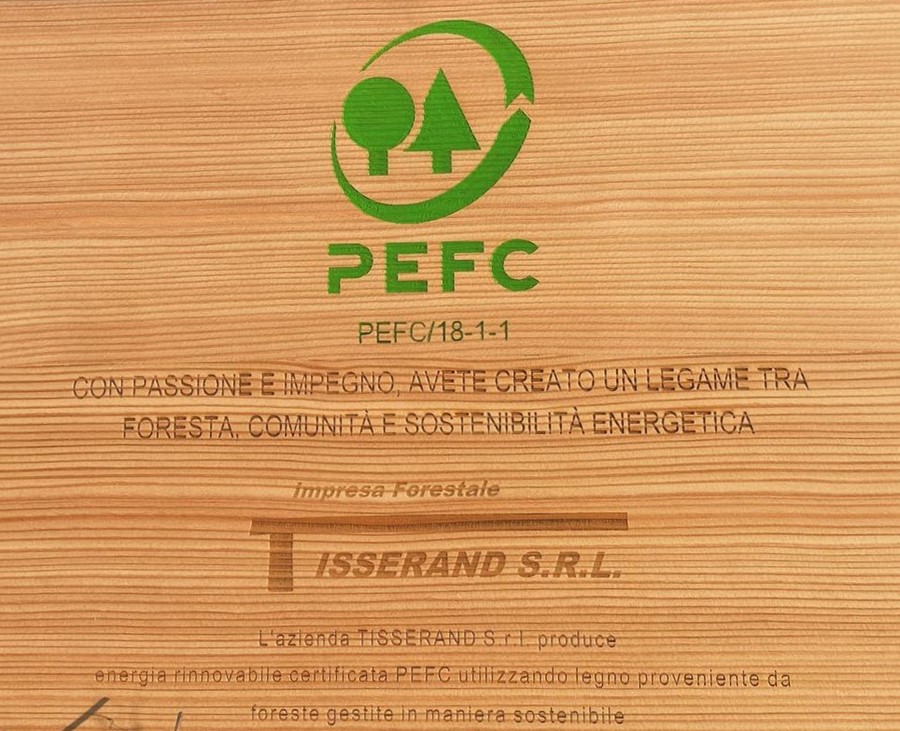 A BOSTER legname certificato PEFC per le dimostrazioni 